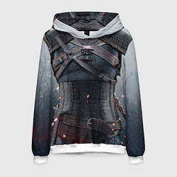 Толстовка-худи мужская Броня Геральта, цвет: 3D-белый