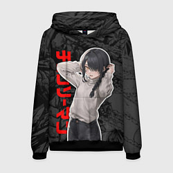 Толстовка-худи мужская Человек-бензопила - наюта, цвет: 3D-черный