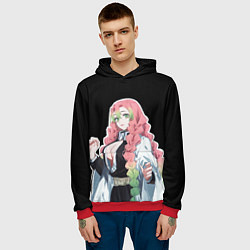 Толстовка-худи мужская Мицури канроджи - минимализм, цвет: 3D-красный — фото 2