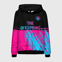 Толстовка-худи мужская The Offspring - neon gradient: символ сверху, цвет: 3D-черный