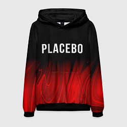 Толстовка-худи мужская Placebo red plasma, цвет: 3D-черный
