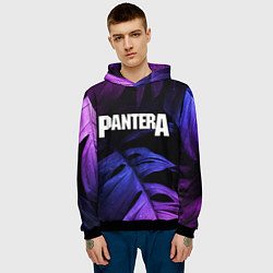 Толстовка-худи мужская Pantera neon monstera, цвет: 3D-черный — фото 2
