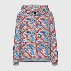 Толстовка-худи мужская Русские узоры текстура, цвет: 3D-меланж