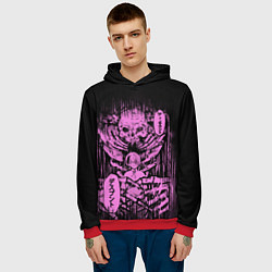 Толстовка-худи мужская Смертельная игра - Бог мертвец, цвет: 3D-красный — фото 2