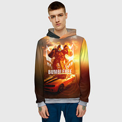 Толстовка-худи мужская Трансформеры: Бамблби, цвет: 3D-меланж — фото 2