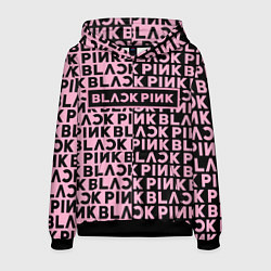 Толстовка-худи мужская Blackpink - pink text, цвет: 3D-черный