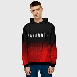 Толстовка-худи мужская Paramore red plasma, цвет: 3D-черный — фото 2