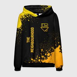 Толстовка-худи мужская The Neighbourhood - gold gradient: надпись, символ, цвет: 3D-черный