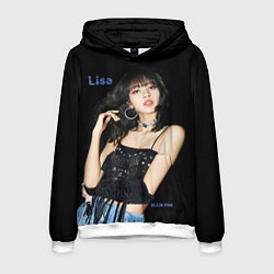 Толстовка-худи мужская Blackpink Lisa in jeans, цвет: 3D-белый