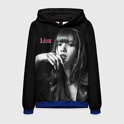 Толстовка-худи мужская Blackpink Lisa in leather jacket, цвет: 3D-синий