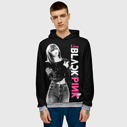 Толстовка-худи мужская Blackpink Beautiful Lisa, цвет: 3D-меланж — фото 2