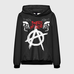 Толстовка-худи мужская Punks not dead - анархия, цвет: 3D-черный