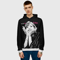 Толстовка-худи мужская Blackpink Lisa gesture of love, цвет: 3D-белый — фото 2