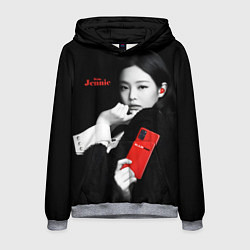 Толстовка-худи мужская Blackpink Jennie Smartphone, цвет: 3D-меланж