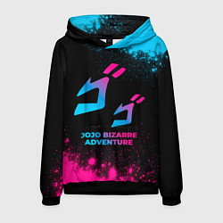 Толстовка-худи мужская JoJo Bizarre Adventure - neon gradient, цвет: 3D-черный
