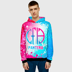 Толстовка-худи мужская Pantera neon gradient style, цвет: 3D-черный — фото 2