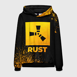 Толстовка-худи мужская Rust - gold gradient, цвет: 3D-черный