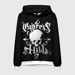 Толстовка-худи мужская Cypress hill - skull arrows, цвет: 3D-белый