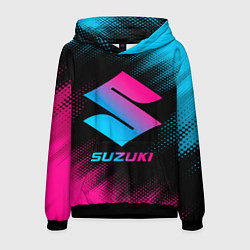 Толстовка-худи мужская Suzuki - neon gradient, цвет: 3D-черный