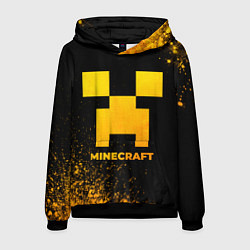 Толстовка-худи мужская Minecraft - gold gradient, цвет: 3D-черный