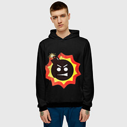 Толстовка-худи мужская Serious Sam logo, цвет: 3D-черный — фото 2