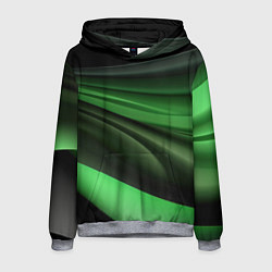Толстовка-худи мужская Темная зеленая текстура, цвет: 3D-меланж