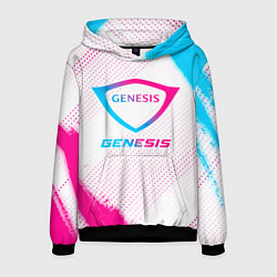 Толстовка-худи мужская Genesis neon gradient style, цвет: 3D-черный