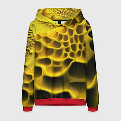 Толстовка-худи мужская Yellow background, цвет: 3D-красный
