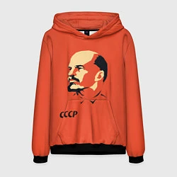 Толстовка-худи мужская СССР Ленин жив, цвет: 3D-черный