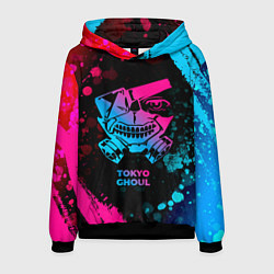 Толстовка-худи мужская Tokyo Ghoul - neon gradient, цвет: 3D-черный