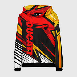 Толстовка-худи мужская Ducati - red uniform, цвет: 3D-черный