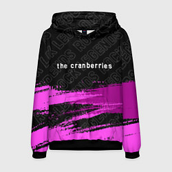 Толстовка-худи мужская The Cranberries rock legends: символ сверху, цвет: 3D-черный