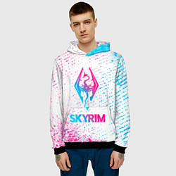 Толстовка-худи мужская Skyrim neon gradient style, цвет: 3D-черный — фото 2