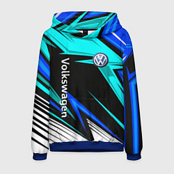 Толстовка-худи мужская Фольцваген - sport uniform, цвет: 3D-синий