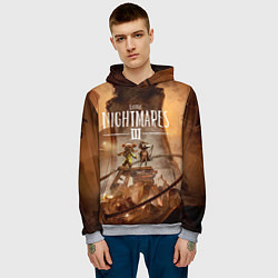 Толстовка-худи мужская Герои Little nightmares 3, цвет: 3D-меланж — фото 2