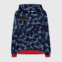 Толстовка-худи мужская Камуфляж с нашивкой - Владимир, цвет: 3D-красный