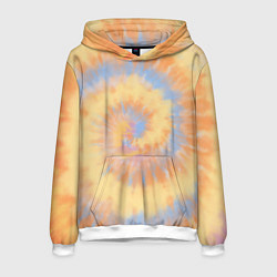 Толстовка-худи мужская Tie-Dye дизайн, цвет: 3D-белый