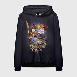 Толстовка-худи мужская Спутники Baldurs Gate 3, цвет: 3D-черный