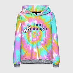 Толстовка-худи мужская I am Kenough - retro tie-dye, цвет: 3D-меланж