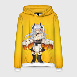 Толстовка-худи мужская Пивняшка, цвет: 3D-белый