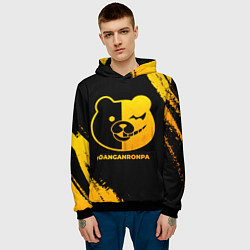 Толстовка-худи мужская Danganronpa - gold gradient, цвет: 3D-черный — фото 2