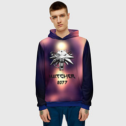 Толстовка-худи мужская Ведьмак 2077, цвет: 3D-синий — фото 2