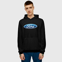 Толстовка-худи мужская Ford sport auto, цвет: 3D-черный — фото 2
