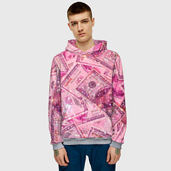 Толстовка-худи мужская Дорого богато, цвет: 3D-меланж — фото 2