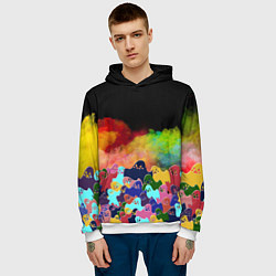 Толстовка-худи мужская Приведения из дыма, цвет: 3D-белый — фото 2