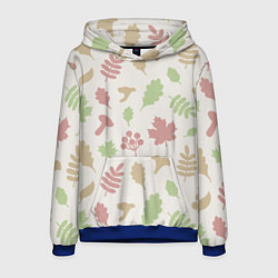 Толстовка-худи мужская Осень - бежевый 3, цвет: 3D-синий