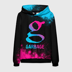 Толстовка-худи мужская Garbage - neon gradient, цвет: 3D-черный