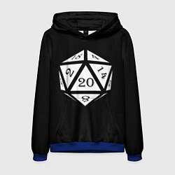 Толстовка-худи мужская D20, цвет: 3D-синий