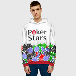 Толстовка-худи мужская Poker - игра для удачливых, цвет: 3D-красный — фото 2