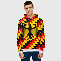 Толстовка-худи мужская Germany, цвет: 3D-белый — фото 2